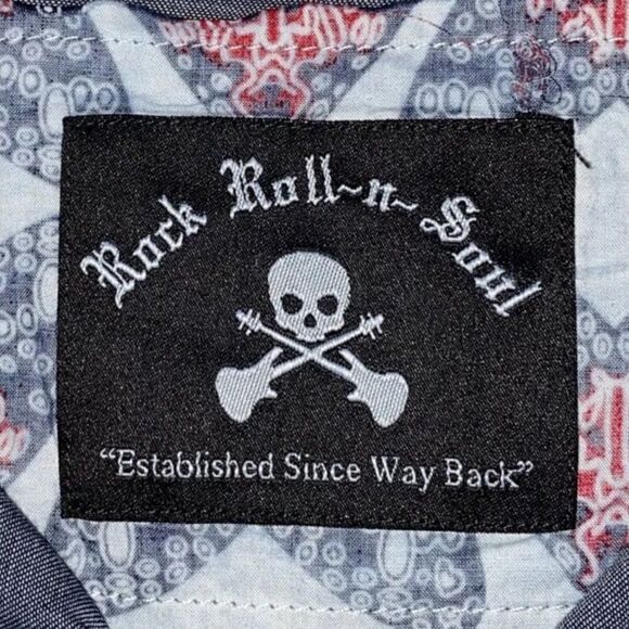 Rock Roll n Soul Western Style Button Down Shirt Men's Large (L) - Picture 4 of 7